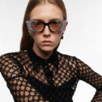 Gucci Crystal-Embellished Cat-Eye Sunglasses Women's Black/Gold