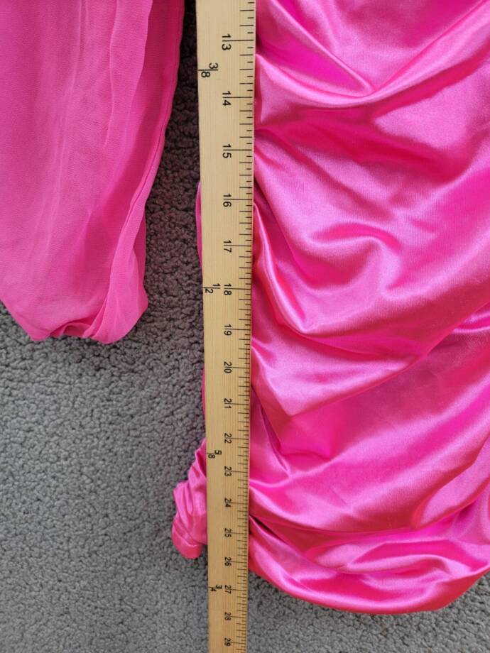 With Jules Long-Sleeve Ruched Dress Big Girls' S Hot Pink Straight Neck Pullover