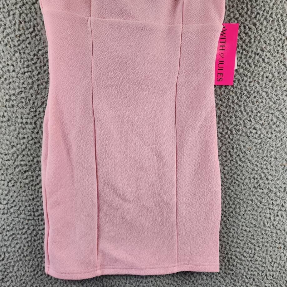With Jules Sleeveless Bow-Back Ponté-Knit Dress Big Girls M 8/10 Pink Side Zip