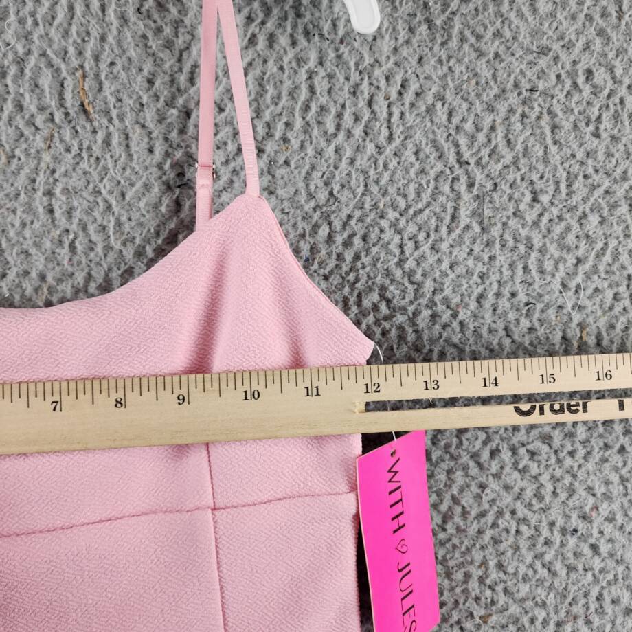 With Jules Sleeveless Bow-Back Ponté-Knit Dress Big Girls M 8/10 Pink Side Zip