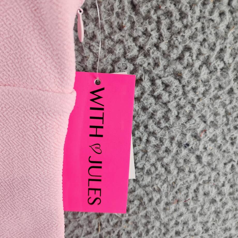 With Jules Sleeveless Bow-Back Ponté-Knit Dress Big Girls M 8/10 Pink Side Zip