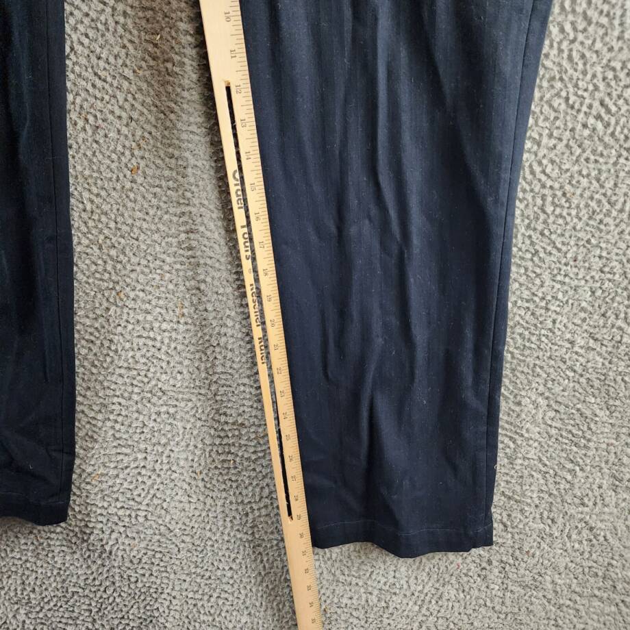 Vince Herringbone Cargo Pants Men's 34 Coastal Side Pockets Button Zip Closure
