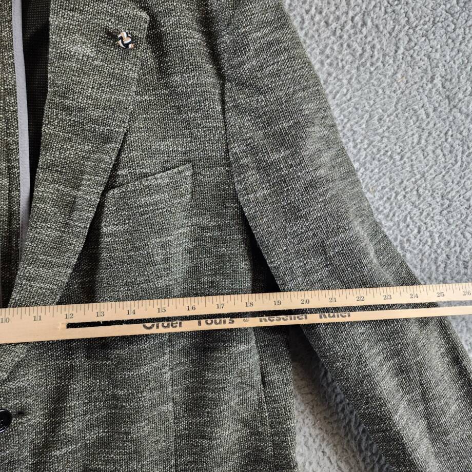 BOSS Jersey Soft Construction Slim Fit Sport Coat Men's 46R Green Long Sleeve