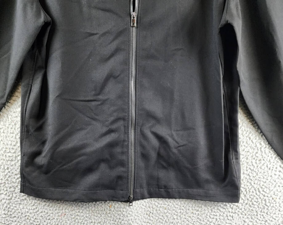 Michael Kors Full Zip Shirt Jacket Men's M Black Collared Pockets Long Sleeve