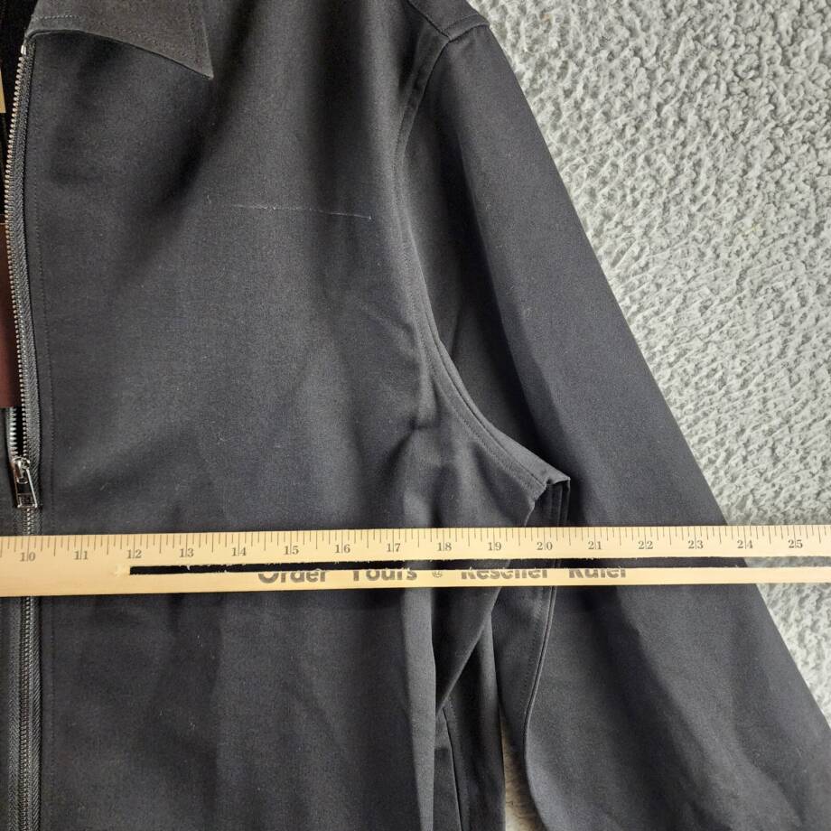 Michael Kors Full Zip Shirt Jacket Men's M Black Collared Pockets Long Sleeve