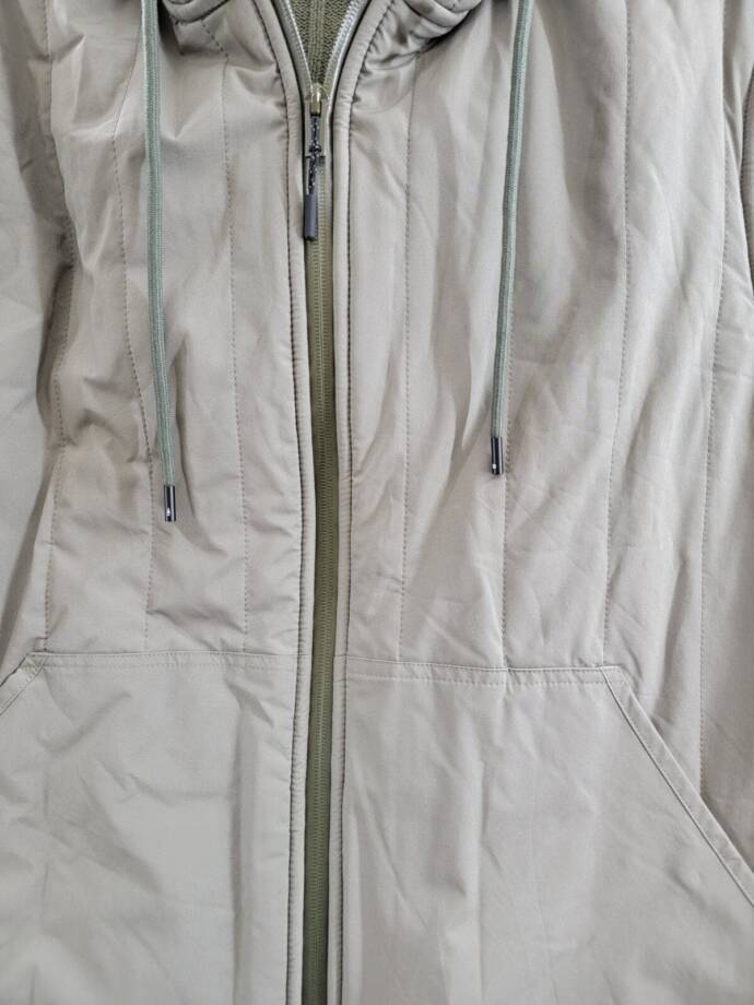 BASS OUTDOOR Mixed Media Zip-Front Hooded Sweater Jacket Men's M Deep Liche L/S