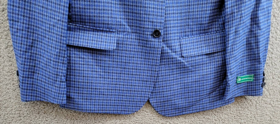 B by Brooks Brothers Classic Fit Stretch Jacket Big Boys 18R Navy/Blue Notch