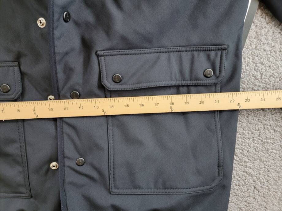 BASS OUTDOOR Storm System Barn Removable Hood Jacket Men's S Black Button Snap
