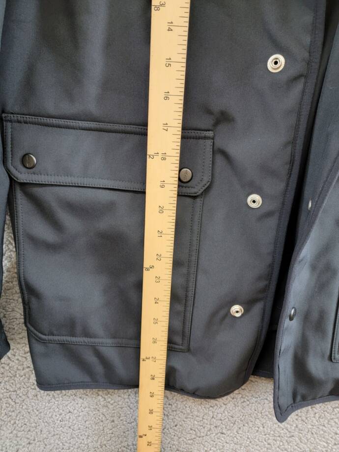 BASS OUTDOOR Storm System Barn Removable Hood Jacket Men's S Black Button Snap
