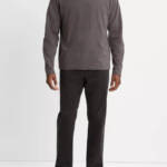 Vince Sueded Jersey Pullover Hoodie Men's M Anchor Gray Solid Long Sleeve