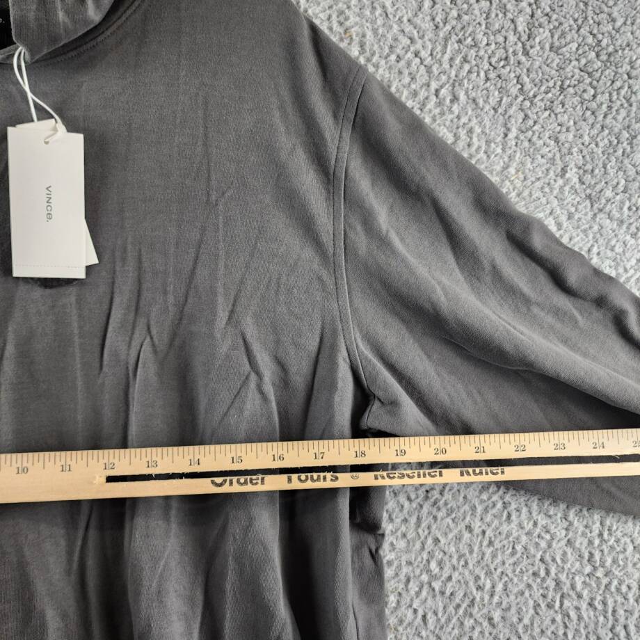 Vince Sueded Jersey Pullover Hoodie Men's M Anchor Gray Solid Long Sleeve