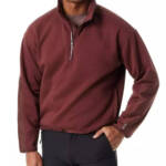 BASS OUTDOOR Regular-Fit Convertible Hood 1/4-Zip Sweatshirt Men's M Rum Raisin