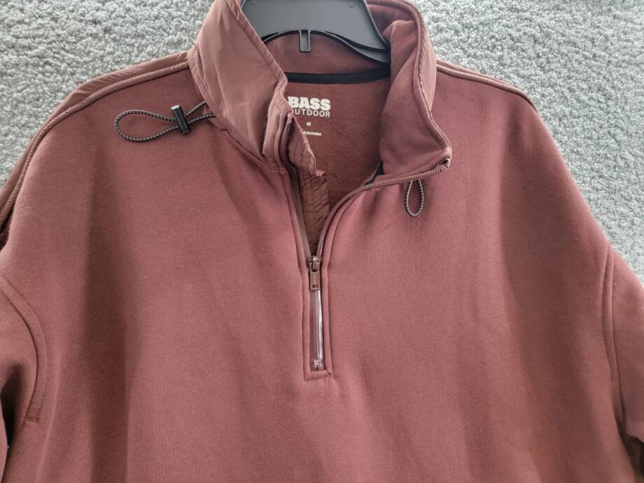 BASS OUTDOOR Regular-Fit Convertible Hood 1/4-Zip Sweatshirt Men's M Rum Raisin