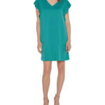 Liverpool Los Angeles Short Flutter Sleeve Dress Women XS Mermaid Teal Pullover