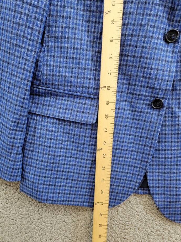 B by Brooks Brothers Classic Fit Stretch Jacket Big Boys 18R Navy/Blue Notch