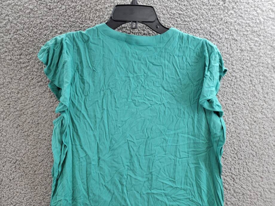 Liverpool Los Angeles Short Flutter Sleeve Dress Women XS Mermaid Teal Pullover