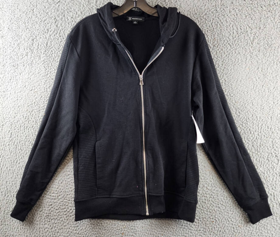 I.N.C. International Concepts INC Fortune Full Zip Hoodie Men's S Deep Black L/S