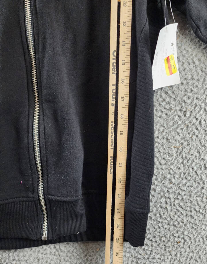 I.N.C. International Concepts INC Fortune Full Zip Hoodie Men's S Deep Black L/S