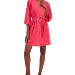 INC International Concepts 2-Pc Sparkle Robe & Chemise Women's L Magenta Sparkle