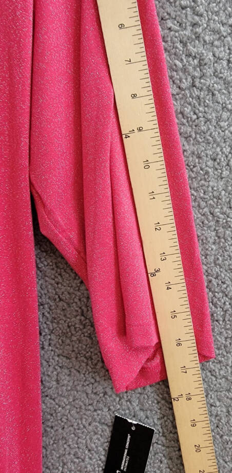 INC International Concepts 2-Pc Sparkle Robe & Chemise Women's L Magenta Sparkle