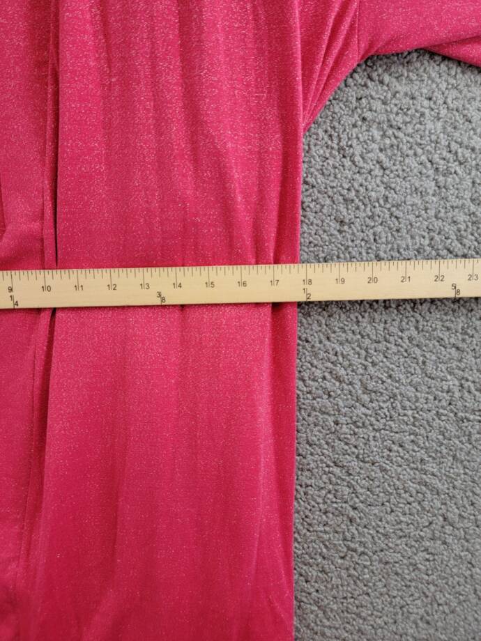 INC International Concepts 2-Pc Sparkle Robe & Chemise Women's L Magenta Sparkle