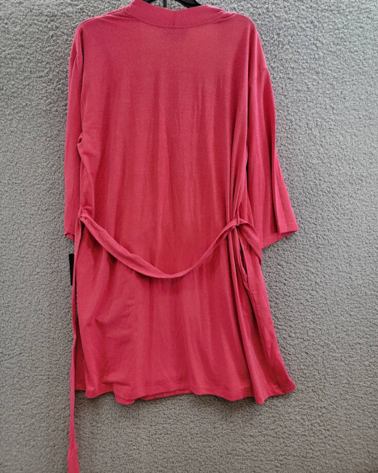 INC International Concepts 2-Pc Sparkle Robe & Chemise Women's L Magenta Sparkle