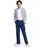 Tommy Hilfiger Modern-Fit Multi Windowpane Sport Coat Big Boys 18 Silver/Blue