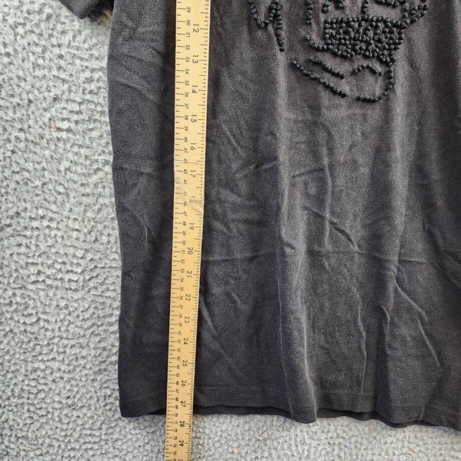 John Varvatos Knot Skull Short Sleeve Tee Men's S Black Crew Neck Pullover