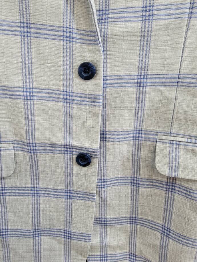 Tommy Hilfiger Modern-Fit Multi Windowpane Sport Coat Big Boys 18 Silver/Blue
