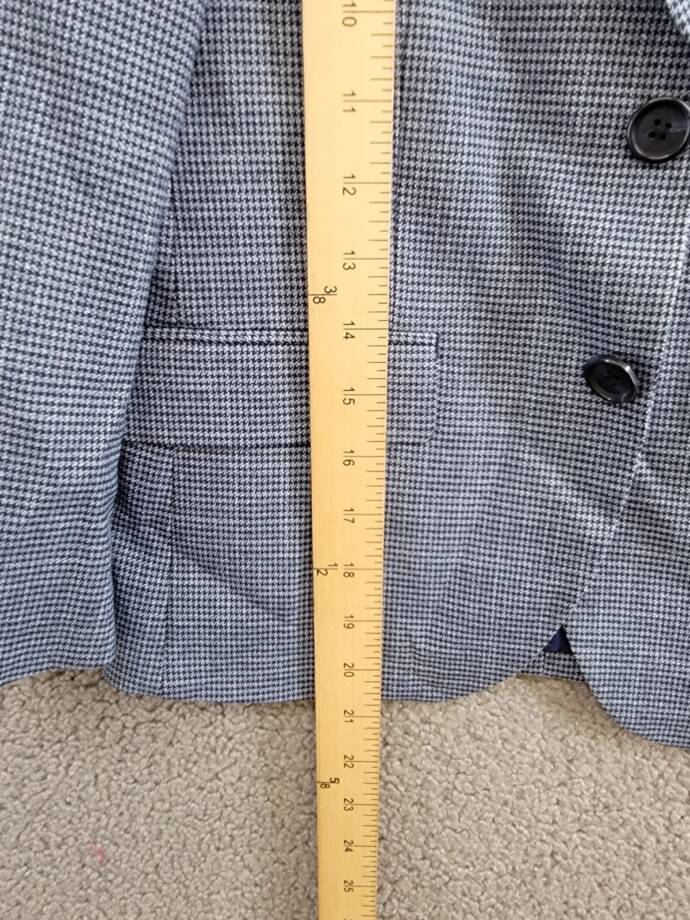 B by Brooks Brothers Classic Stretch Jacket Big Boys 8R Navy/Light Blue L/S
