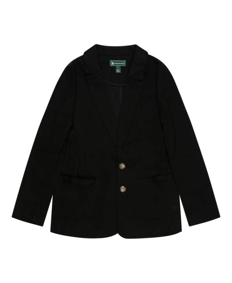 B by Brooks Brothers Long Sleeve Woven Twill Blazer Big Boys 14Y Black Solid
