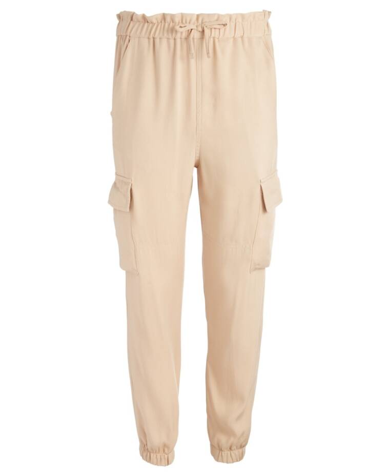 Epic Threads Cargo Jogger Pants Girls L Travertine Tile Elastic Waist Pull On