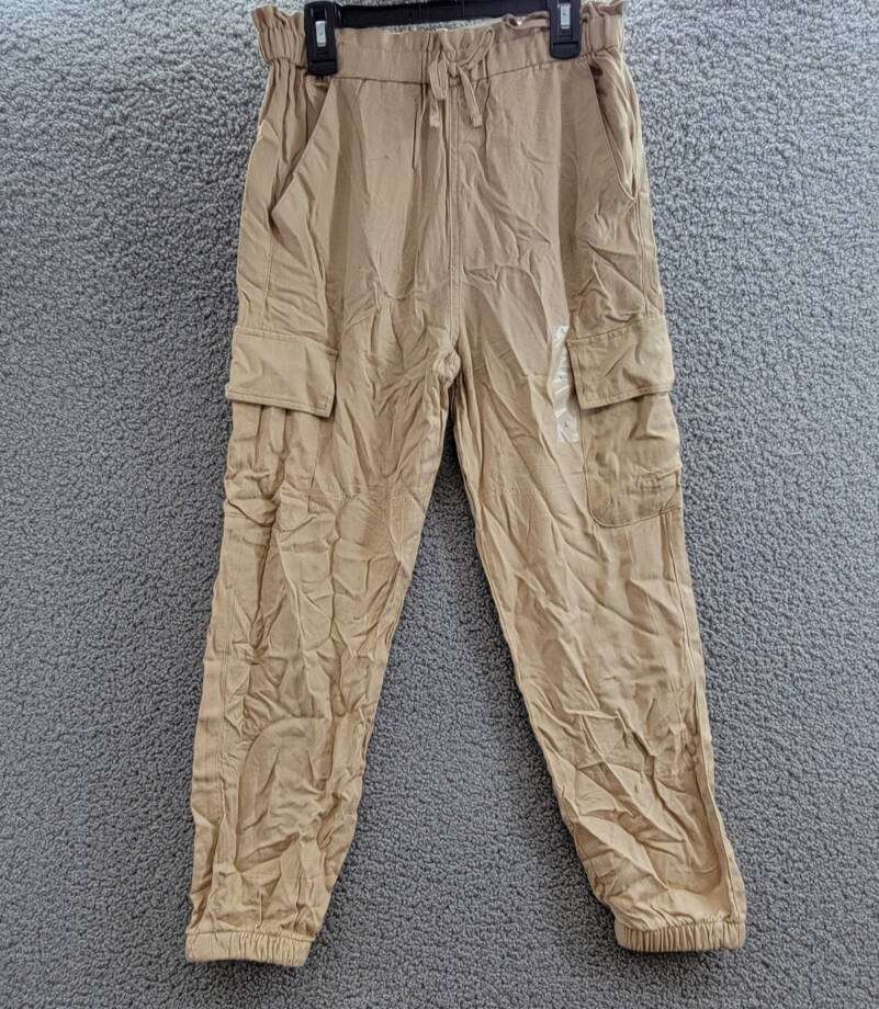 Epic Threads Cargo Jogger Pants Girls L Travertine Tile Elastic Waist Pull On