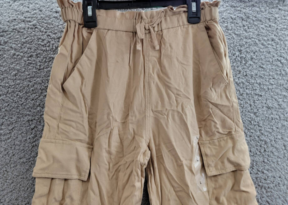 Epic Threads Cargo Jogger Pants Girls L Travertine Tile Elastic Waist Pull On