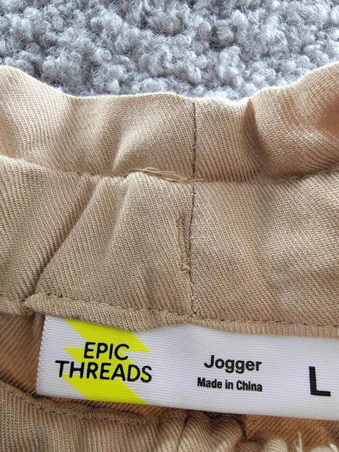 Epic Threads Cargo Jogger Pants Girls L Travertine Tile Elastic Waist Pull On
