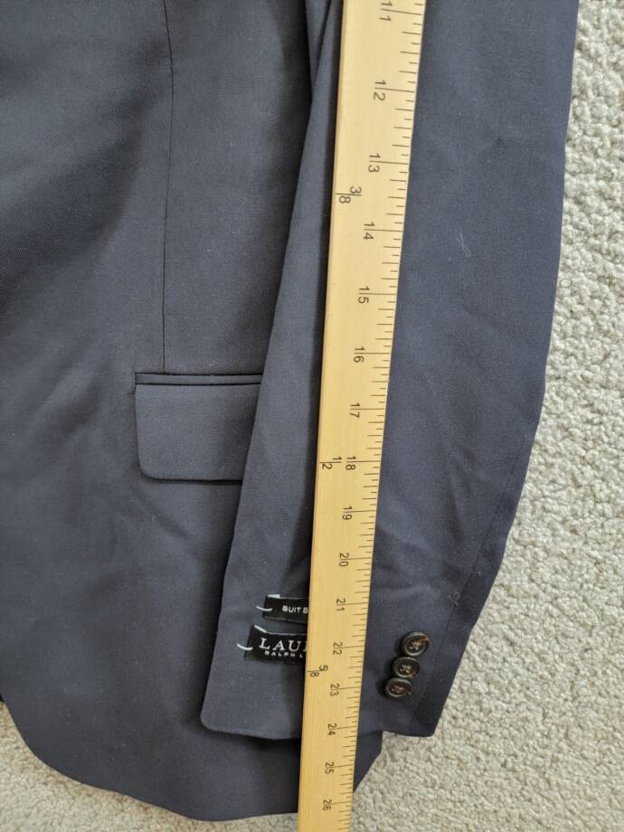 Lauren Ralph Lauren Husky Solid Classic Sport Coat Big Boys 20H Navy Notch Lapel