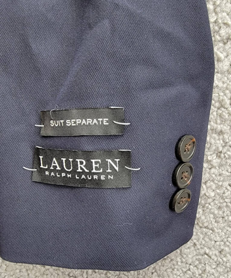 Lauren Ralph Lauren Husky Solid Classic Sport Coat Big Boys 20H Navy Notch Lapel