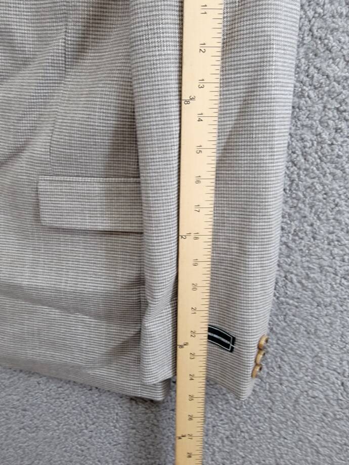 B by Brooks Brothers Classic Stretch Jacket Big Boys 20R Brown/Cream Notch Lapel