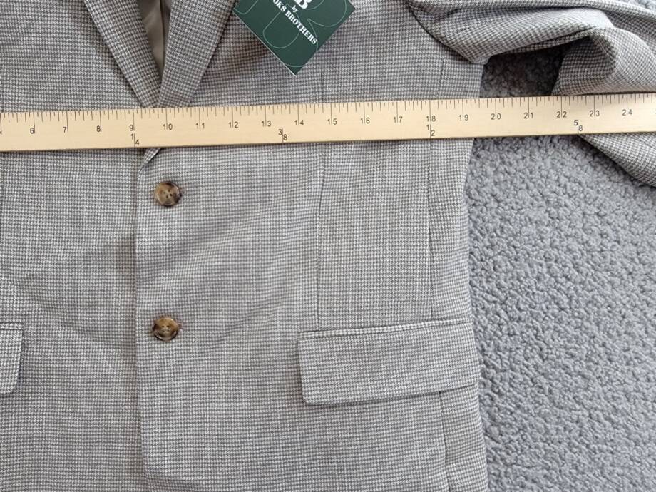 B by Brooks Brothers Classic Stretch Jacket Big Boys 20R Brown/Cream Notch Lapel