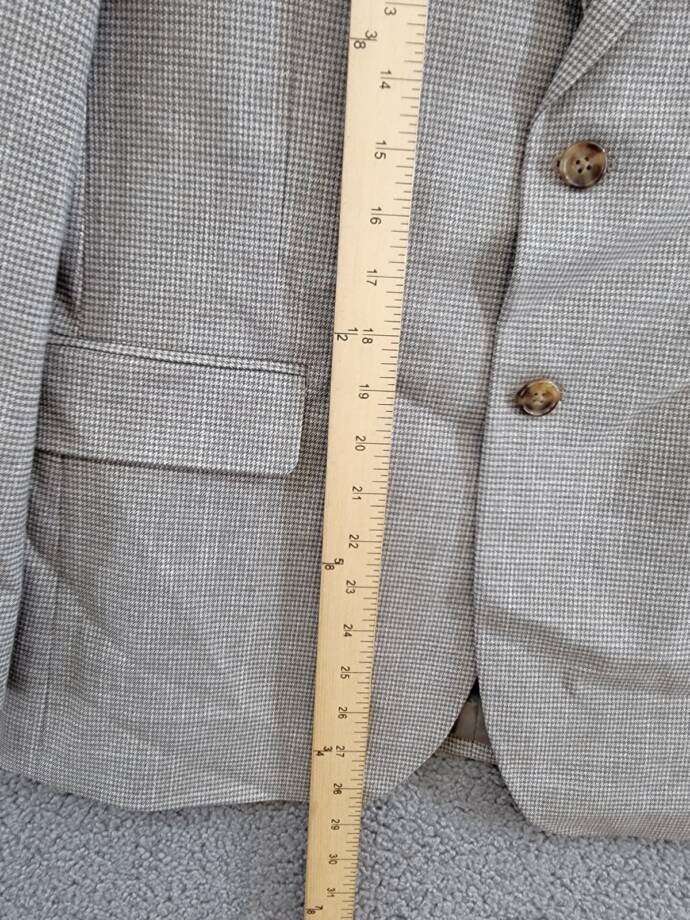 B by Brooks Brothers Classic Stretch Jacket Big Boys 20R Brown/Cream Notch Lapel