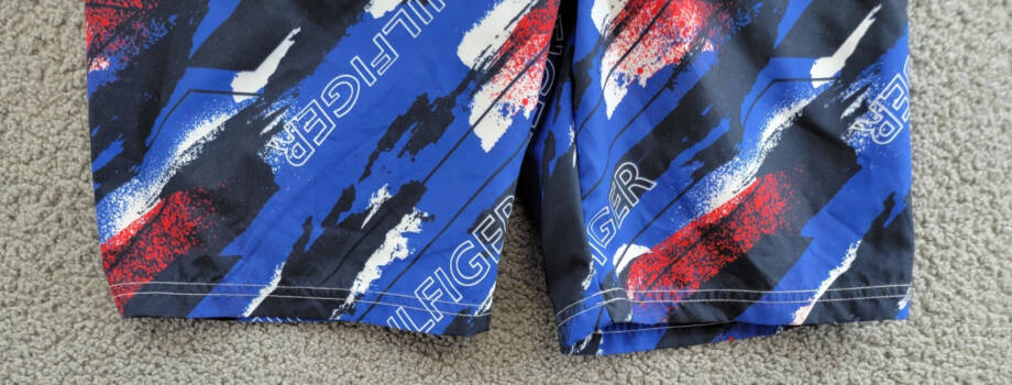 Tommy Hilfiger Wave All Over Print Swim Trunks Big Boys XL 18/20 Surf the Web