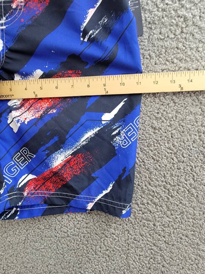 Tommy Hilfiger Wave All Over Print Swim Trunks Big Boys XL 18/20 Surf the Web