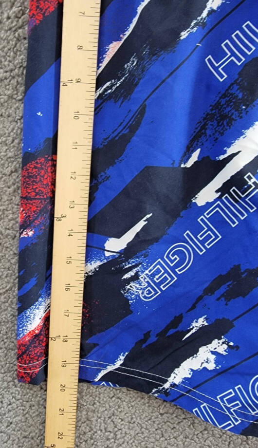 Tommy Hilfiger Wave All Over Print Swim Trunks Big Boys XL 18/20 Surf the Web