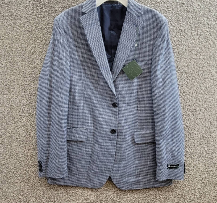 B By Brooks Brothers Classic Stretch Suit Jacket Big Boys 20R Navy/Light Blue