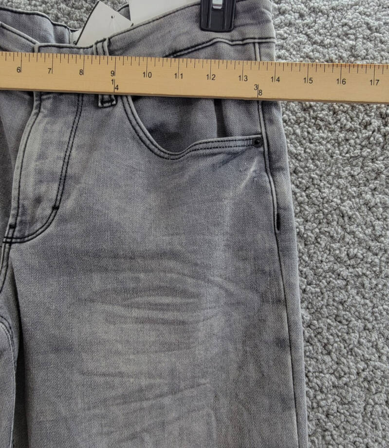 BOSS Regular Fit Jeans Big Boys' 14Y Denim Gray Faded Button Zipped Closure