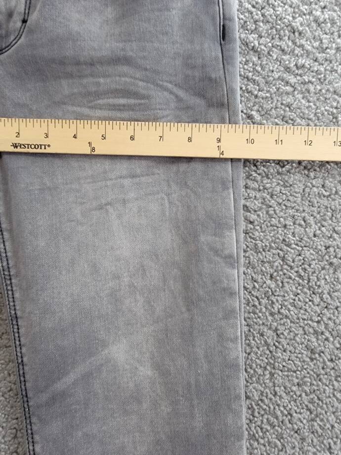 BOSS Regular Fit Jeans Big Boys' 14Y Denim Gray Faded Button Zipped Closure