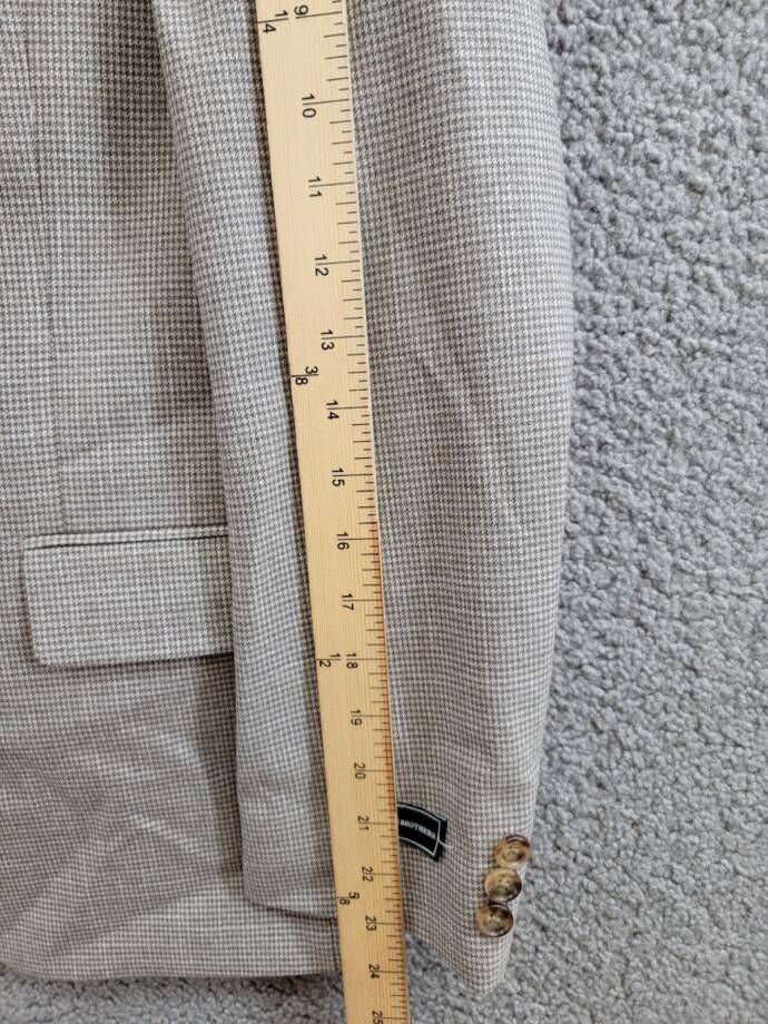 B By Brooks Brothers Classic Stretch Suit Jacket Big Boys 18R Brown/Cream L/S