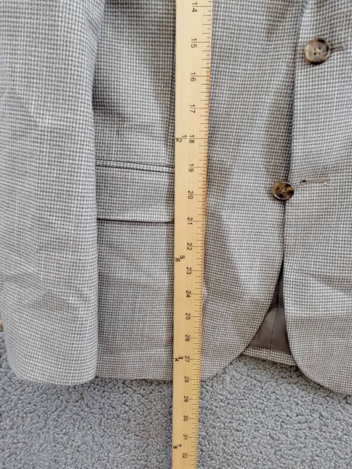 B By Brooks Brothers Classic Stretch Suit Jacket Big Boys 18R Brown/Cream L/S