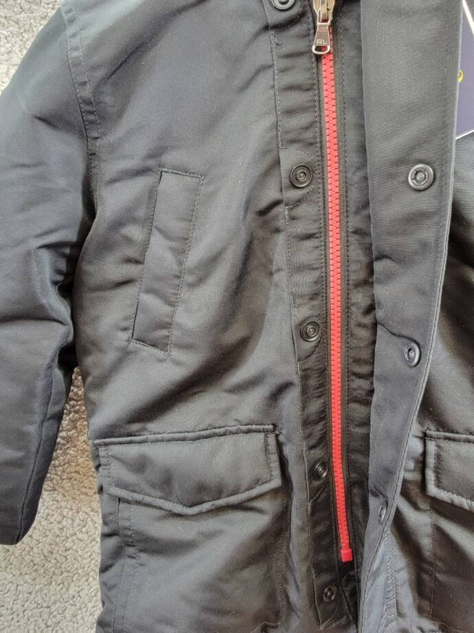 Polo Ralph Lauren Artificial-fur-Trim Down Parka Jacket Boys 6 Black Zip Snap