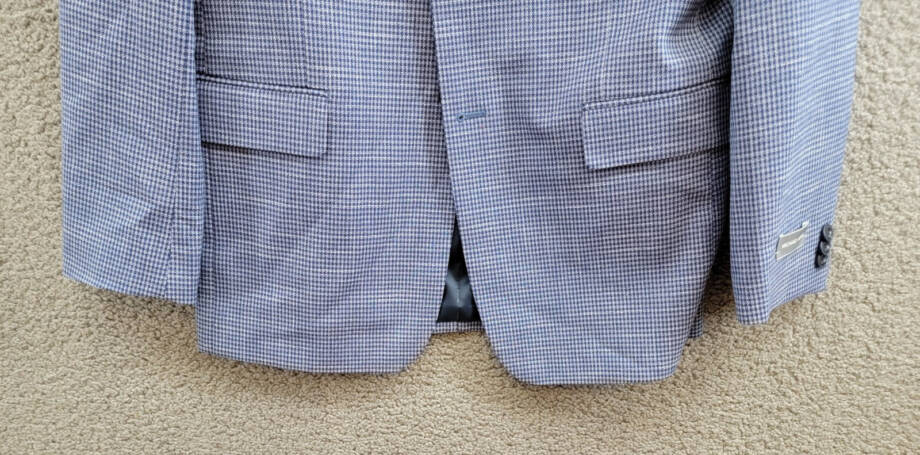 Michael Kors Classic Fit Stretch Suit Jacket Big Boys 20R Blue Button Front L/S